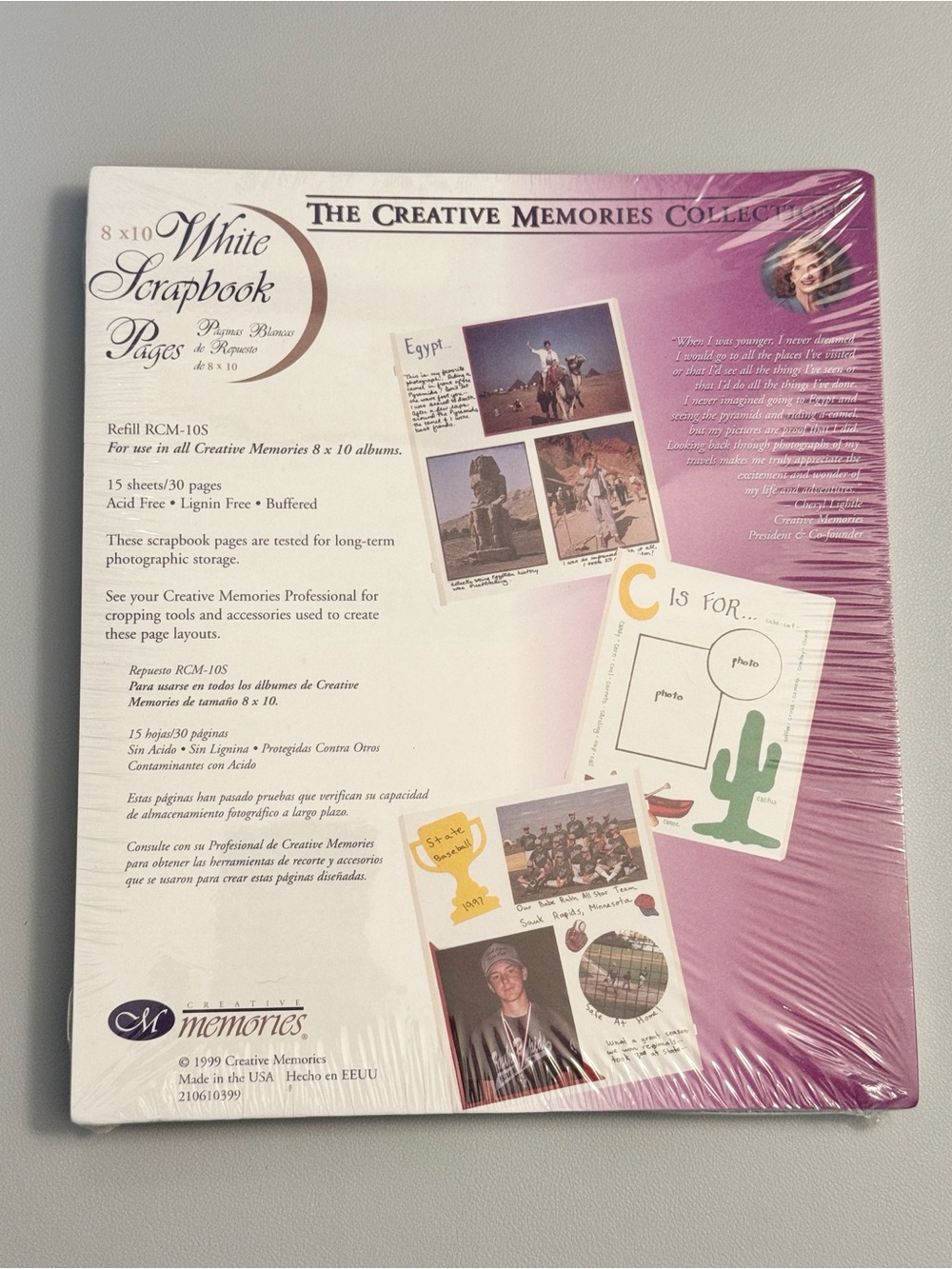 Creative Memories White 8x10 Scrapbook Pages Pack